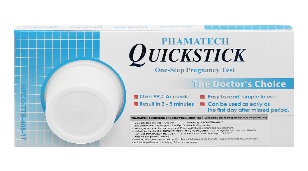 Que thử thai Quickstick One-step Pregnancy Test