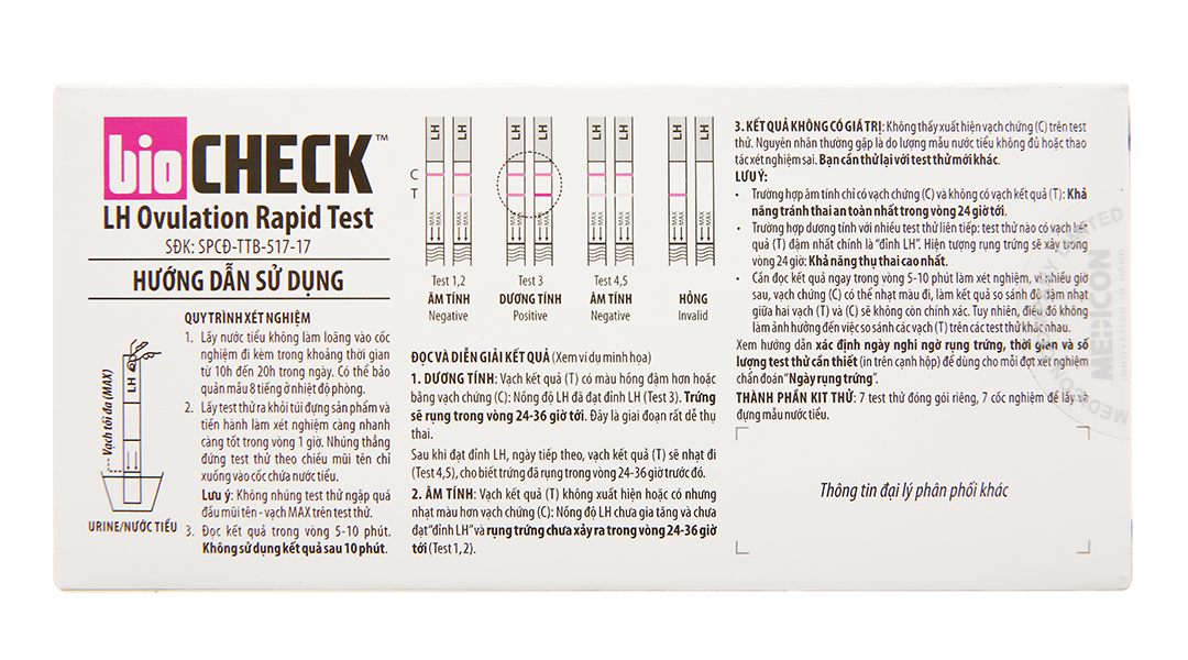 Que thử rụng trứng Biocheck LH Ovulation Rapid Test