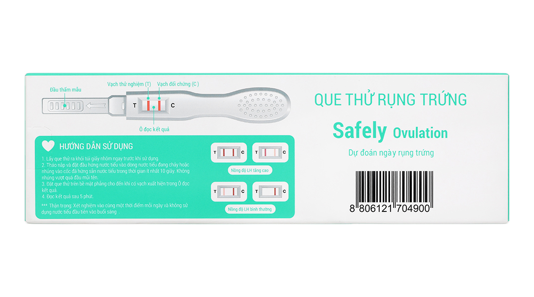 Que thử rụng trứng Safely Ovulation
