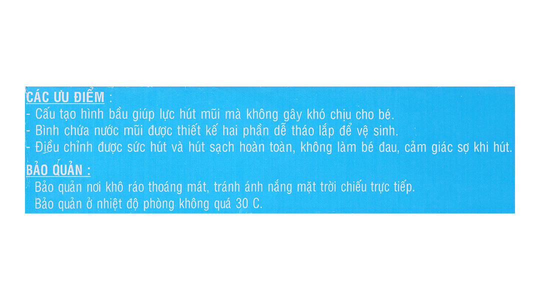 Dụng cụ hút mũi Sài Gòn cho bé