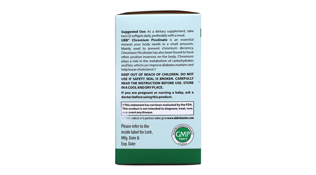 Ubb Chromium Picolinate hộp 60 viên