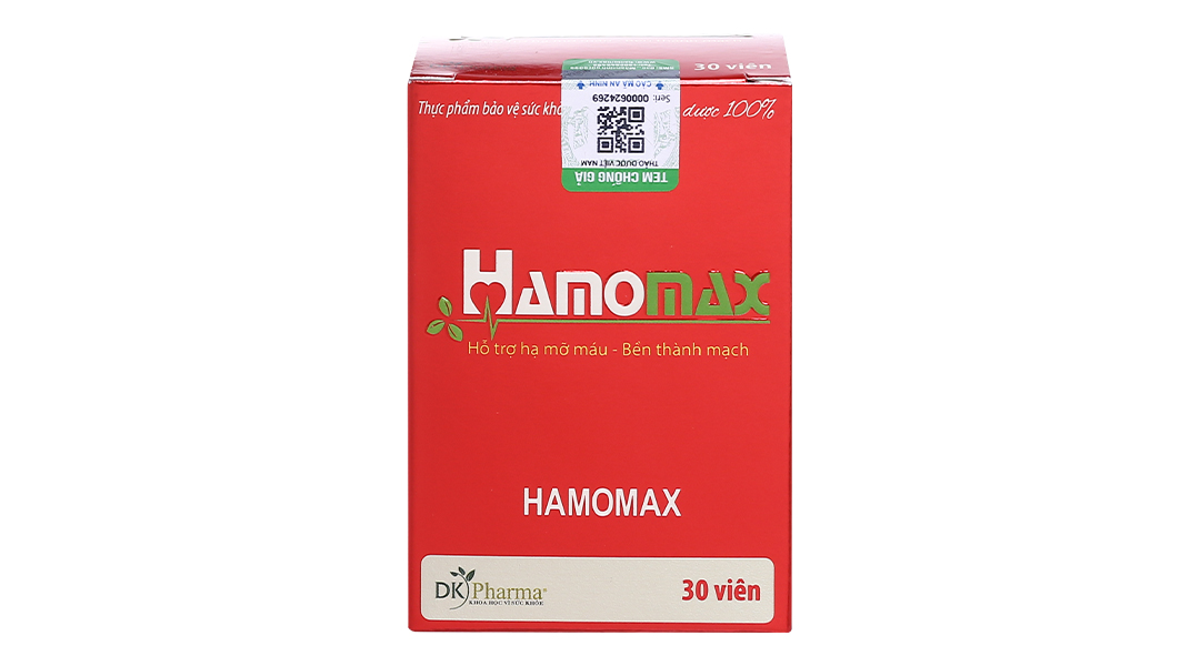 Hamomax hỗ trợ giảm mỡ máu, bền thành mạch