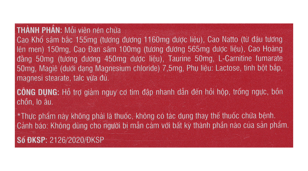 Ninh Tâm Vương giảm hồi hộp, trống ngực