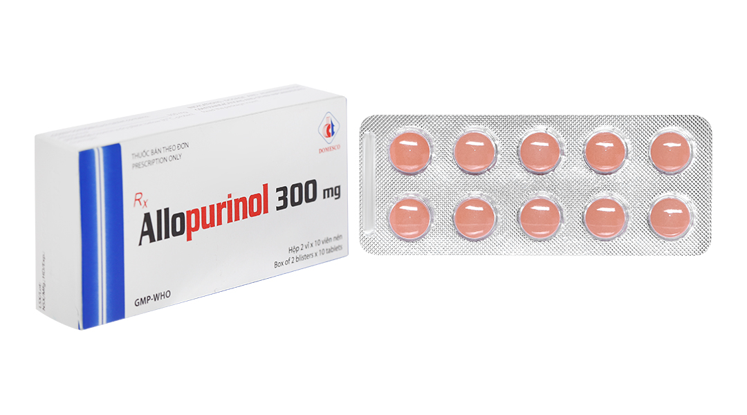 Allopurinol Domesco 300mg trị gout mãn tính, sỏi thận