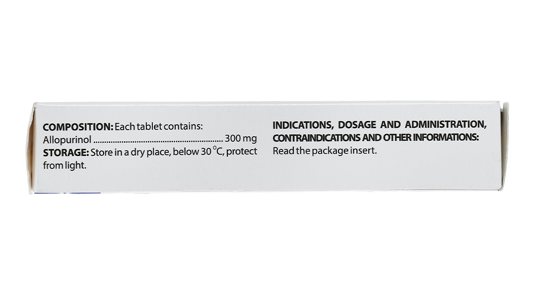 Allopurinol Domesco 300mg trị gout mãn tính, sỏi thận