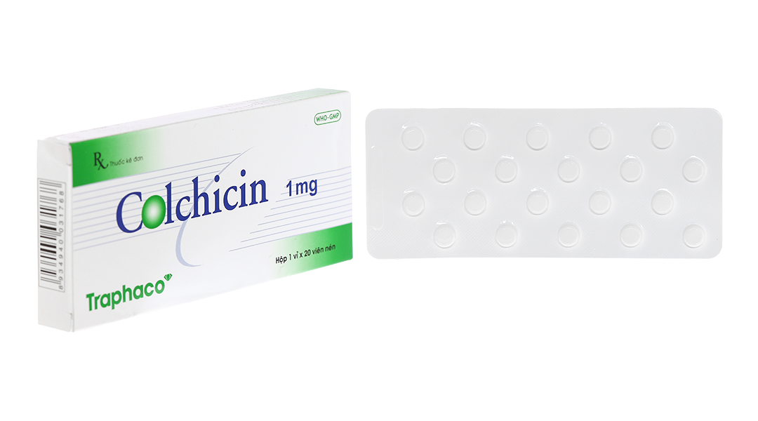 Colchicin Traphaco 1mg trị đợt gout cấp, dự phòng gout tái phát