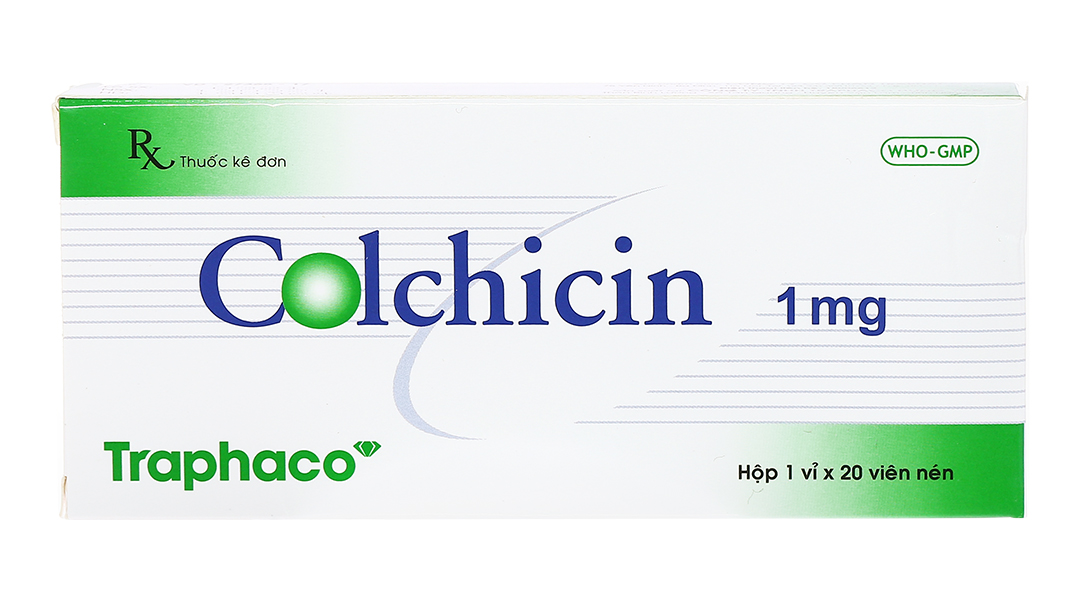 Colchicin Traphaco 1mg trị đợt gout cấp, dự phòng gout tái phát