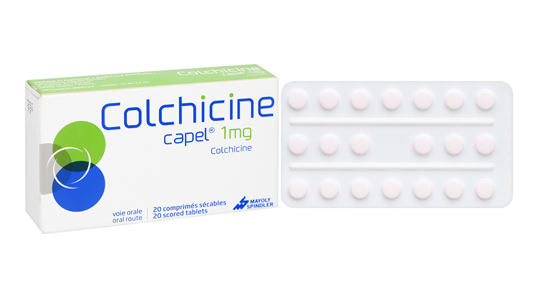Colchicine Capel Mayoly Spindler 1mg phòng và trị cơn gout cấp