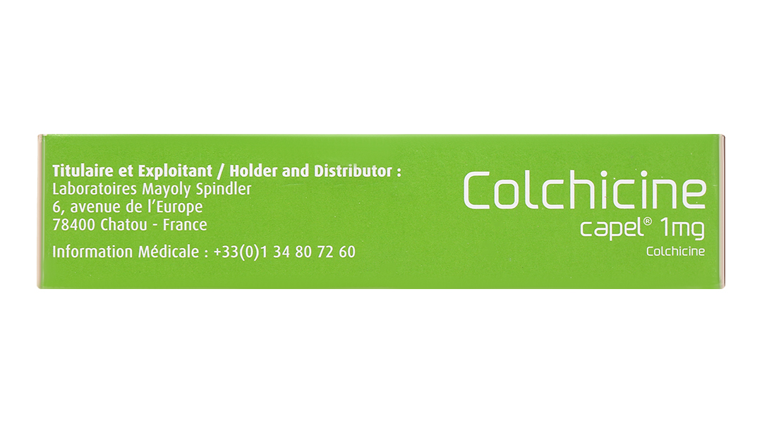 Colchicine Capel Mayoly Spindler 1mg phòng và trị cơn gout cấp
