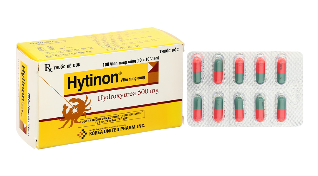 Hytinon 500mg chỉ định điều trị bạch cầu mạn tính dòng tủy