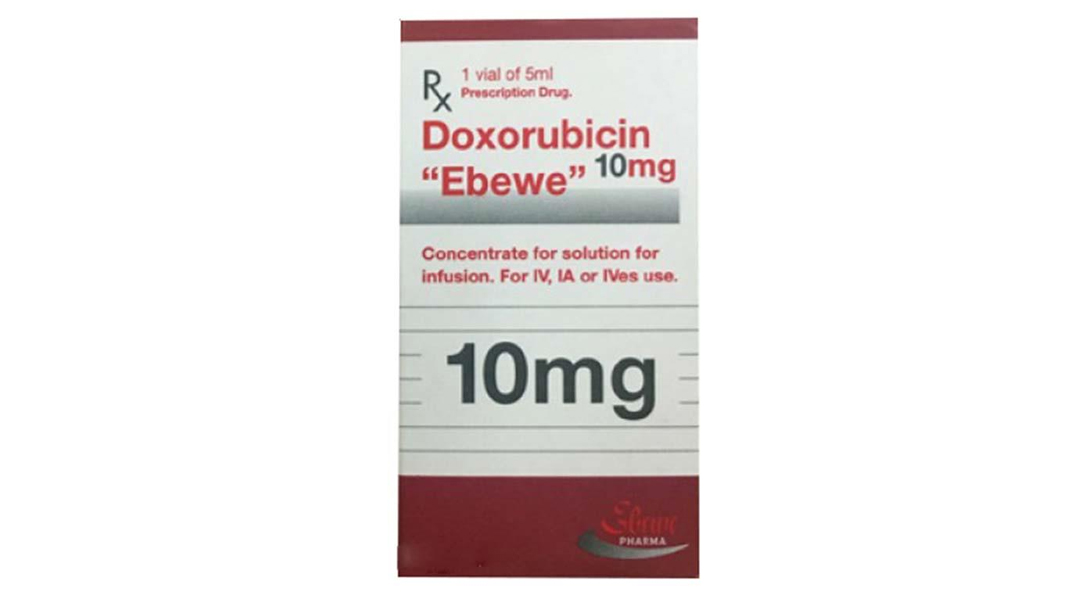 Dung dịch tiêm Doxorubicin Ebewe 10mg/5ml điều trị u cứng, ung thư máu