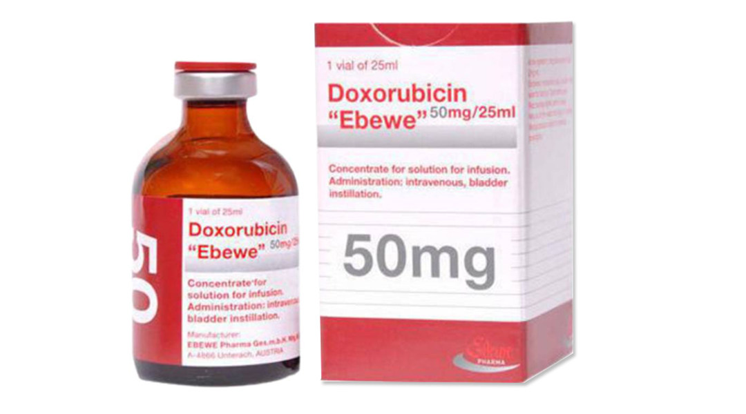 Dung dịch tiêm Doxorubicin Ebewe 50mg/25ml điều trị ung thư máu