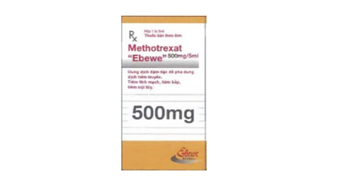 Dung dịch tiêm Methotrexat Ebewe 500mg/5ml điều trị ung thư vú