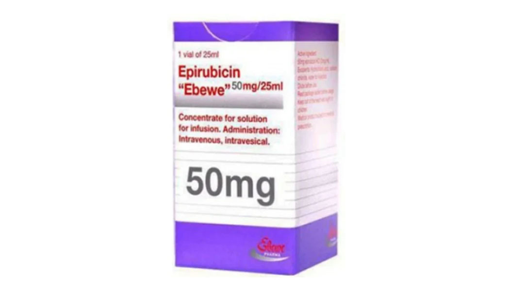 Dung dịch tiêm Epirubicin Ebewe 50mg/25ml điều trị ung thư vú