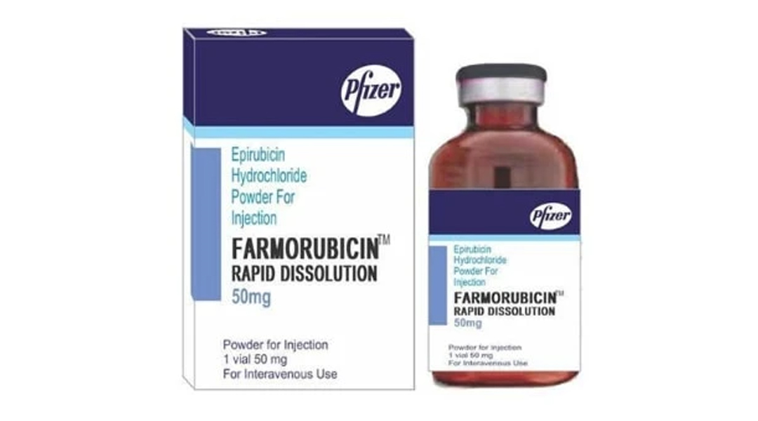 Bột pha tiêm Farmorubicina 50mg điều trị ung thư vú, ung thư buồng trứng