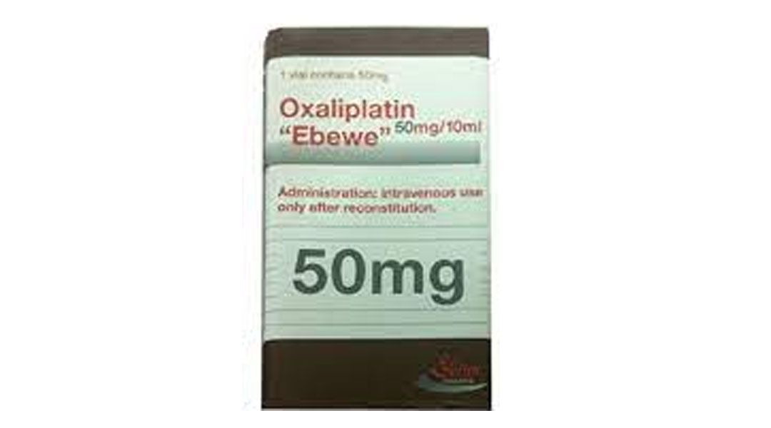 Bột pha tiêm Oxaliplatin Ebewe 50mg/10ml điều trị bổ trợ ung thư