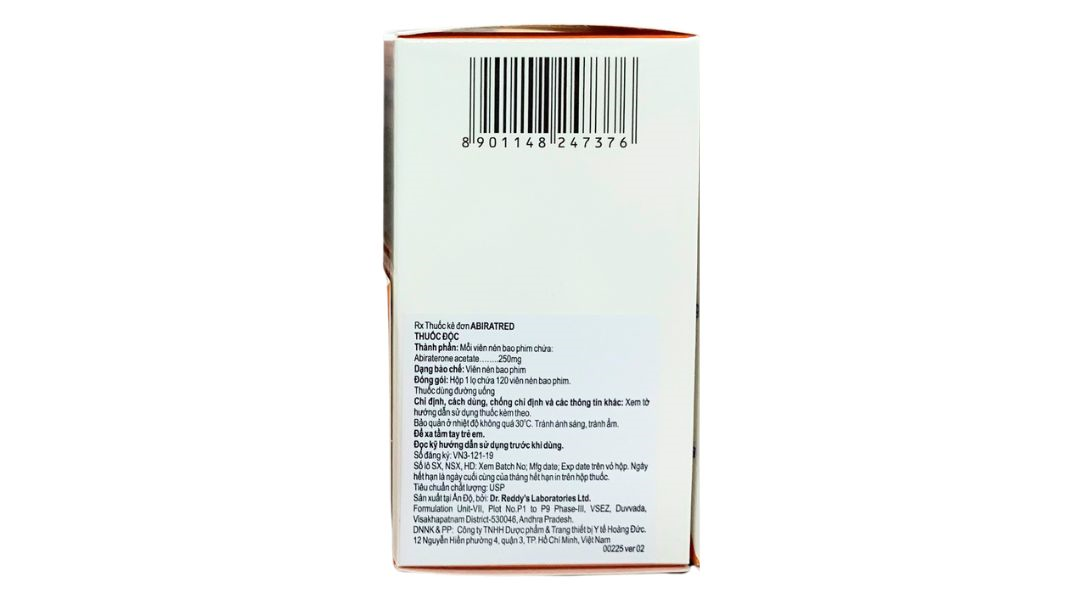 Abiratred 250mg kết hợp điều trị ung thư tuyến tiền liệt di căn