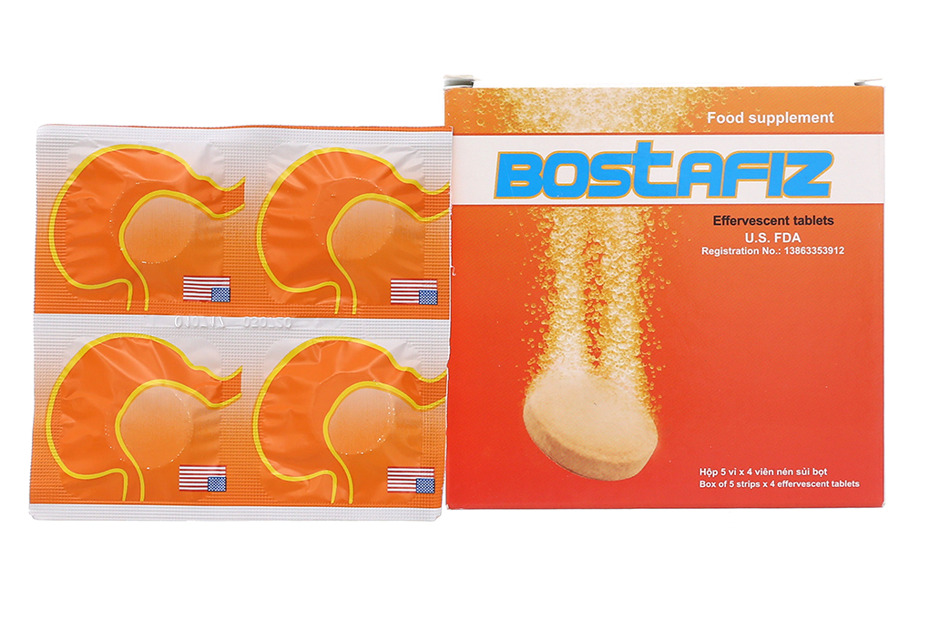 Viên sủi Bostafiz giảm đầy hơi, khó tiêu