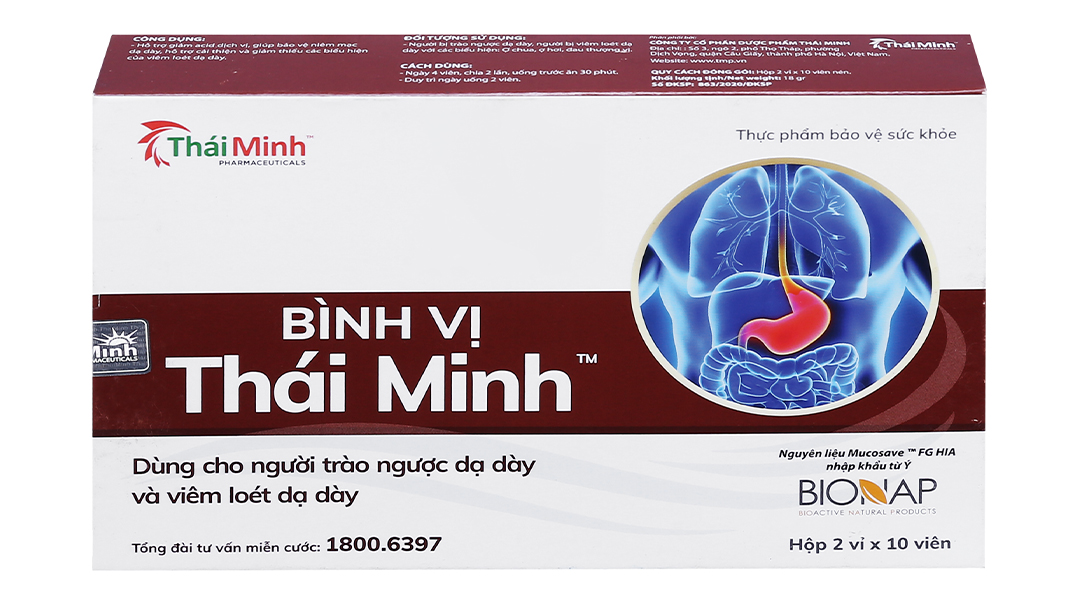 Bình Vị Thái Minh hỗ trợ giảm viêm loét dạ dày