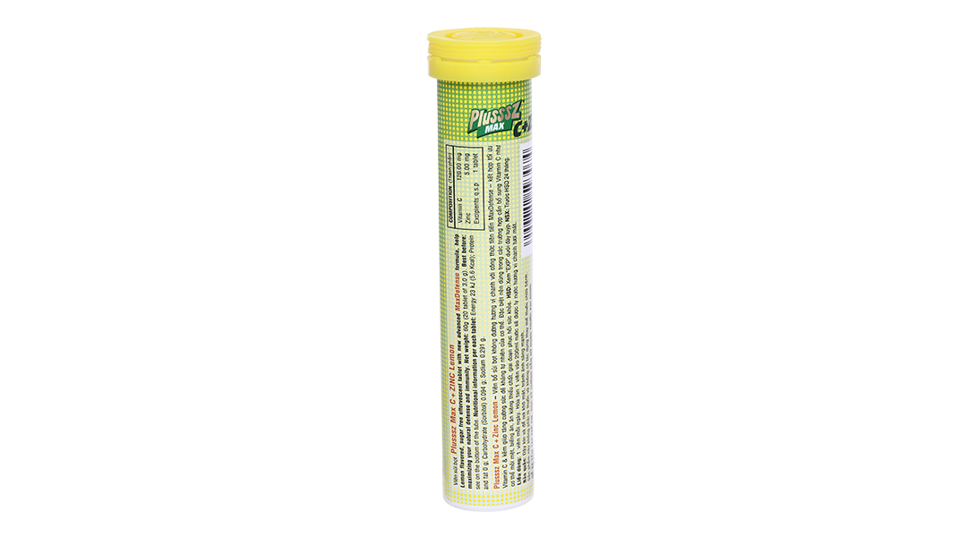 Plusssz Max Vitamin C Chanh Gold + Zinc Sủi Tube 20v
