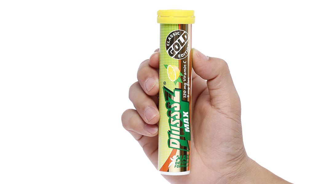 Plusssz Max Vitamin C Chanh Gold + Zinc Sủi Tube 20v
