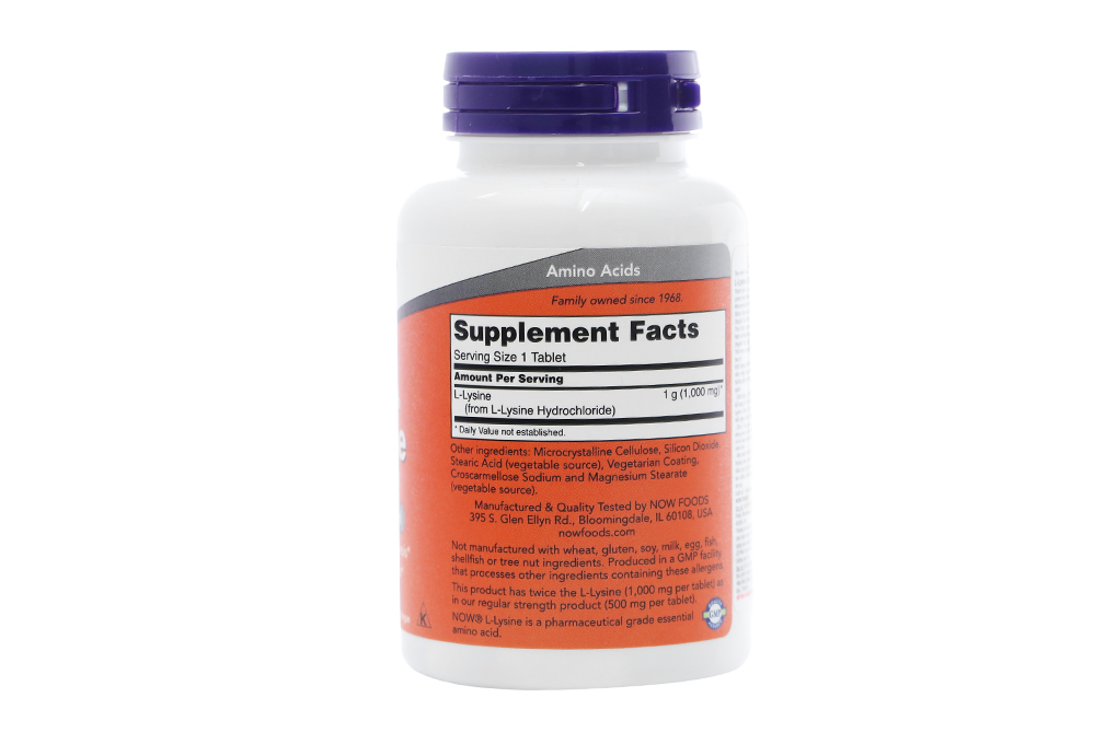 Now L-Lysine 1000mg hộp 100v