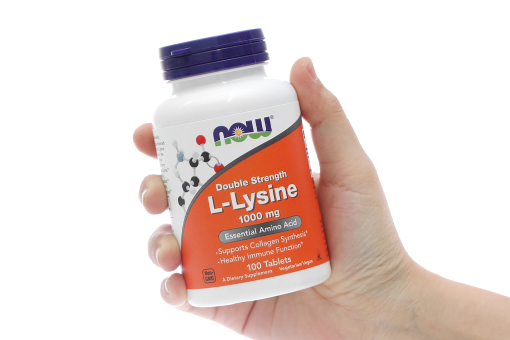 Now L-Lysine 1000mg hộp 100v