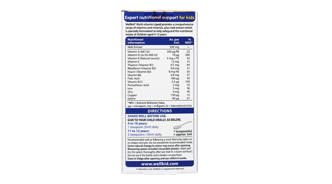 Vitabiotics Wellkid Multi-Vitamin Liquid