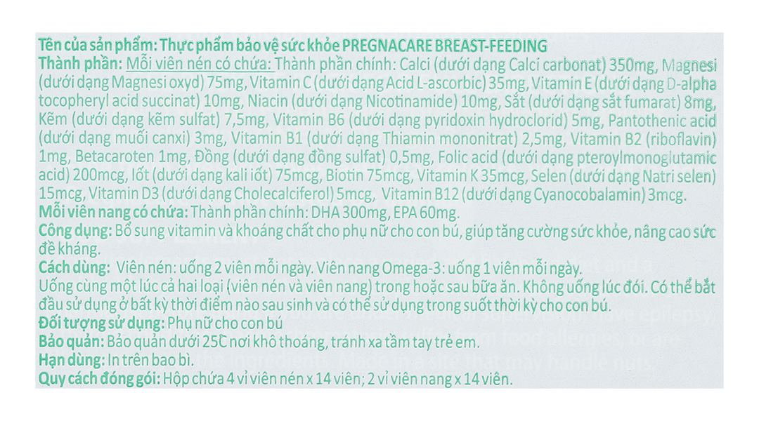Vitabiotics Pregnacare Breast Feeding