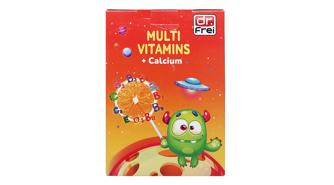 Dr.Frei Kẹo Mút Hương Cam Multivitamins + Calcium (Cái)