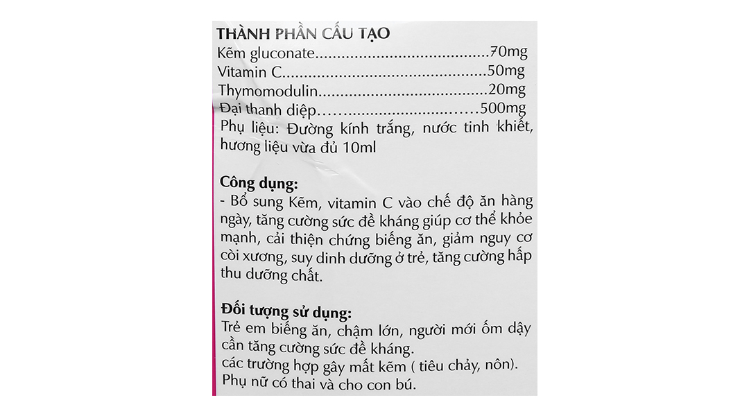 Zinc - Hl hộp 20 ống