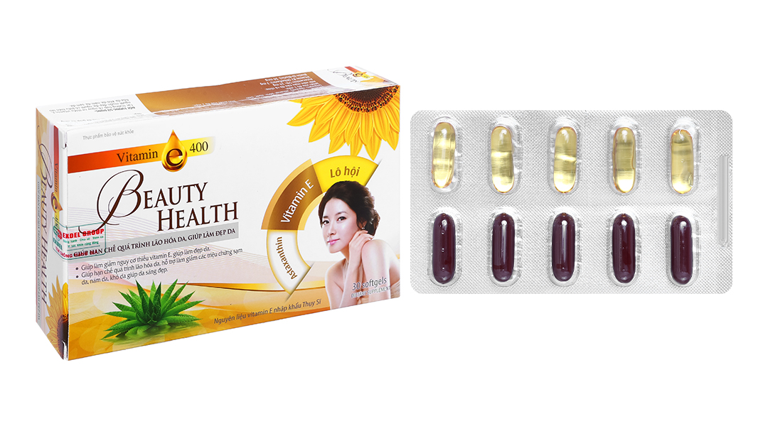 Vitamin E 400 Beauty Health hộp 30 viên
