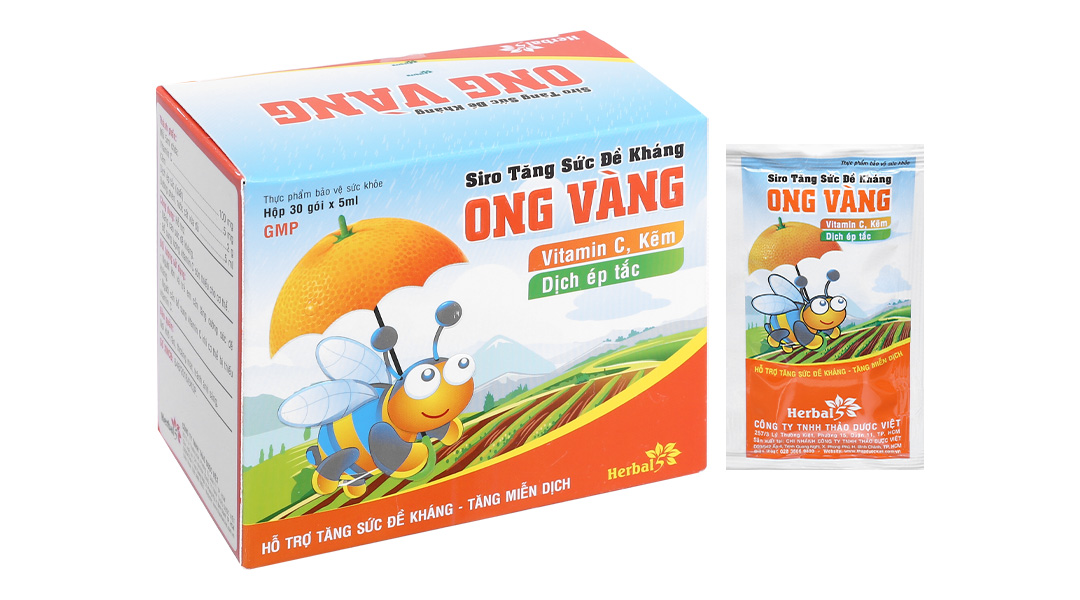 Siro Tăng Sức Đề Kháng Ong Vàng 5Ml hộp 30 gói