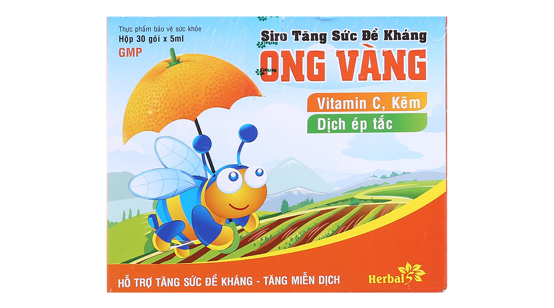 Siro Tăng Sức Đề Kháng Ong Vàng 5Ml hộp 30 gói