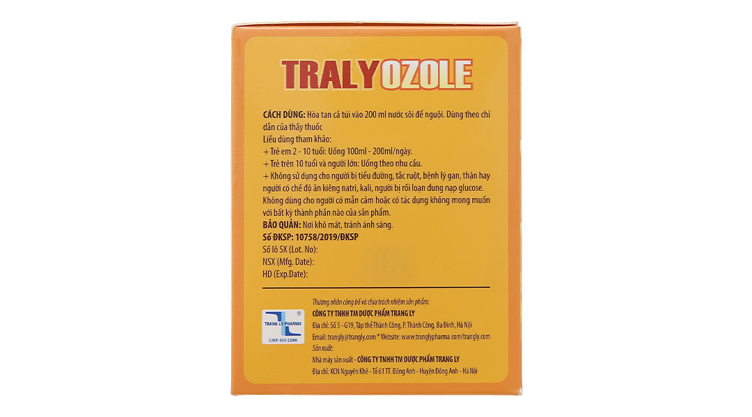 Traly Ozole hộp 20 gói