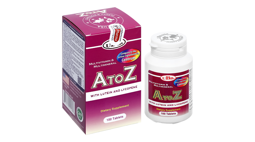 UBB Multivitamin & Multimineral A to Z bổ sung vitamin và khoáng chất