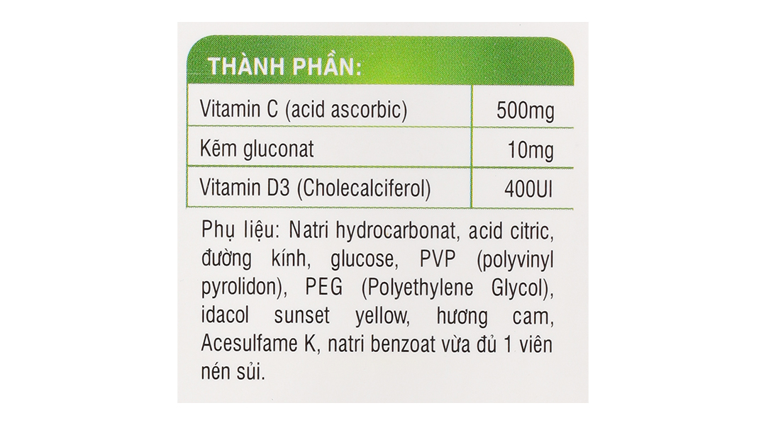 Viên Sủi Vitamin C Caliusa