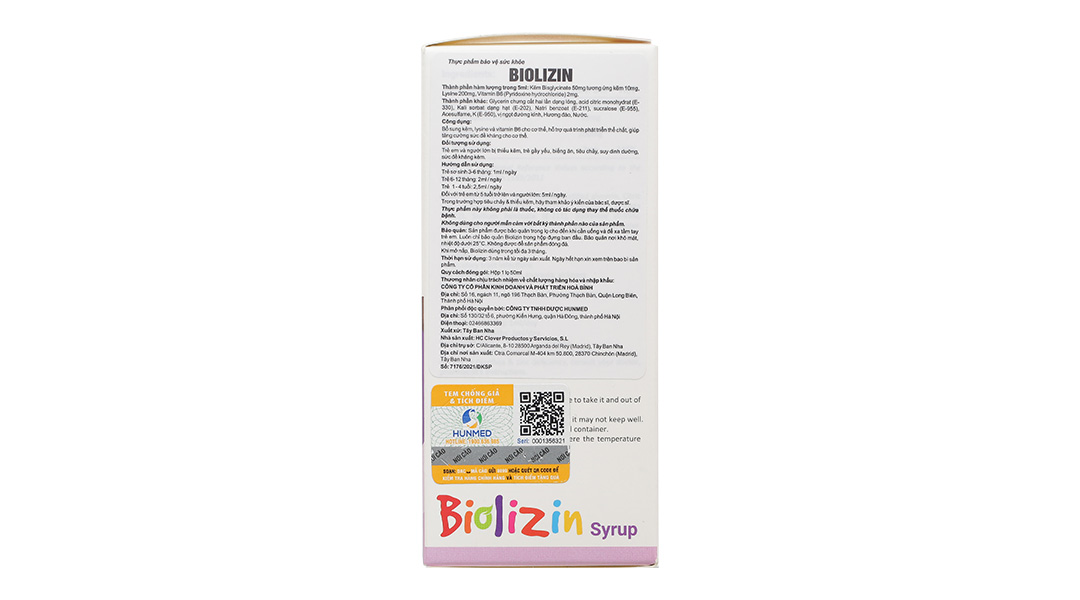 Thực phẩm bảo vệ sức khỏe Biolizin
