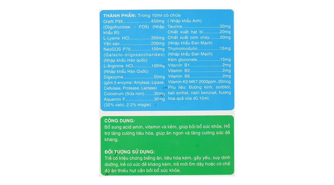 Thực phẩm bảo vệ sức khoẻ Siro ăn ngon Baby Plus Hapi Gold X2