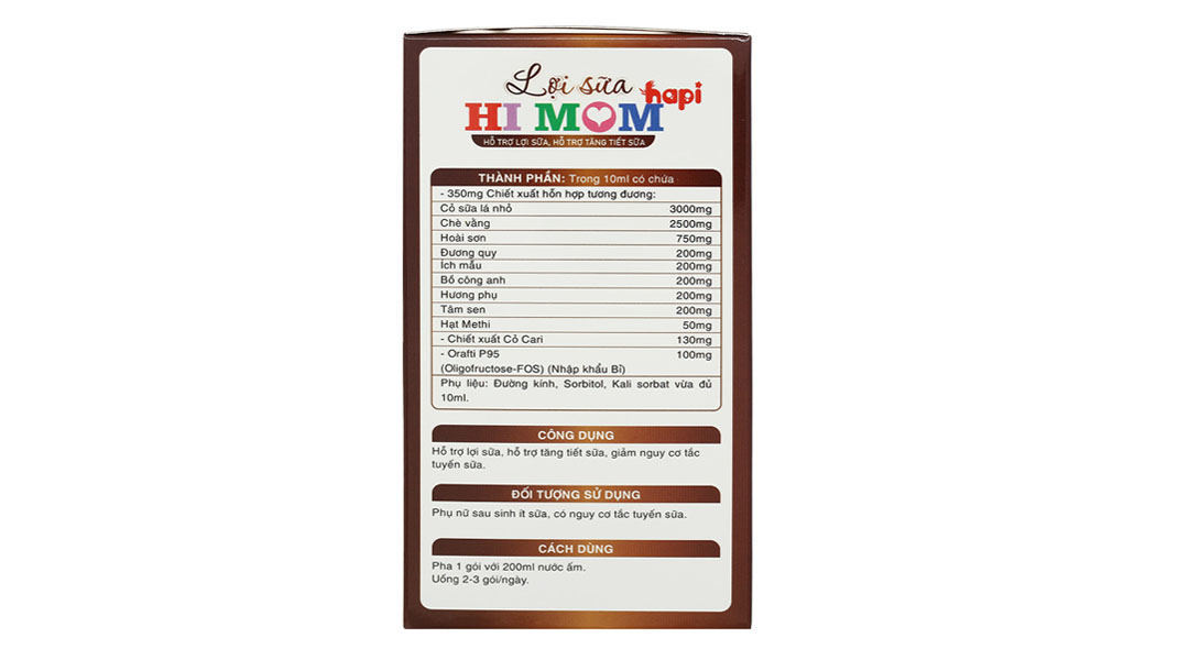 Thực phẩm bảo vệ sức khoẻ Lợi Sữa Hapi Hi Mom