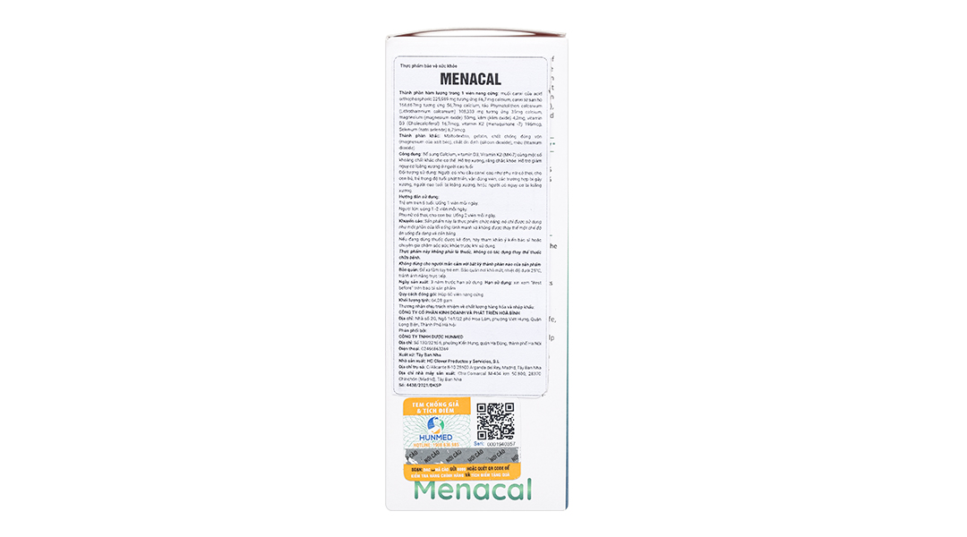 Thực phẩm bảo vệ sức khỏe Menacal