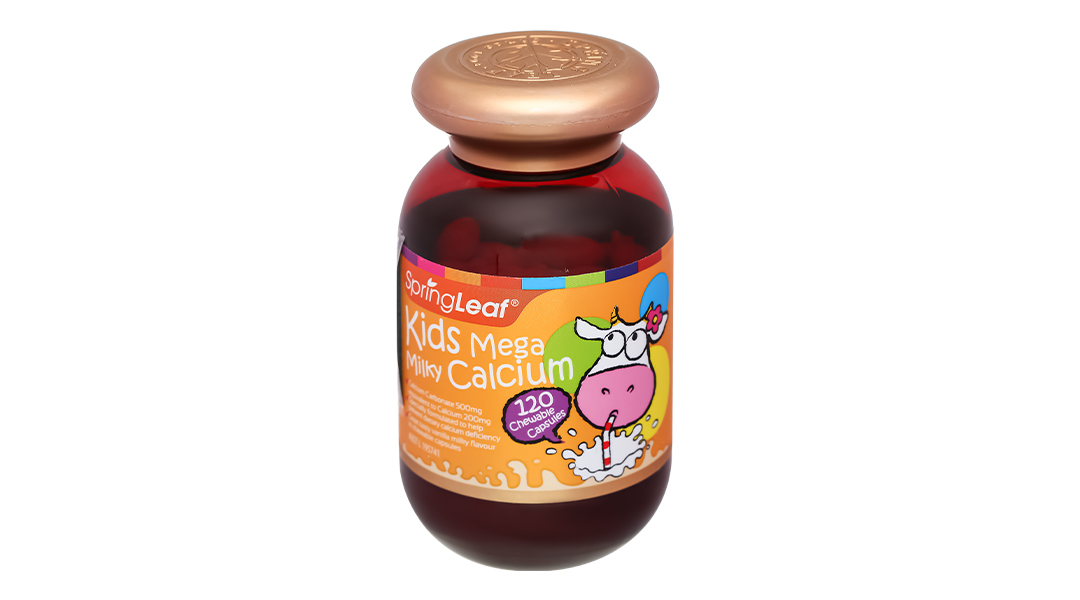 Thực Phẩm Bảo Vệ Sức Khỏe Springleaf Kids Mega Milky Calcium Hộp 120 Viên