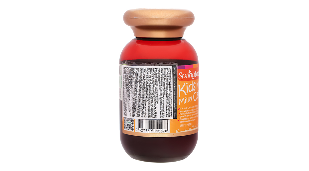 Thực Phẩm Bảo Vệ Sức Khỏe Springleaf Kids Mega Milky Calcium Hộp 120 Viên