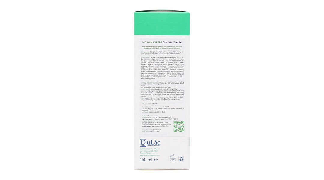Kem Gel Giãn Tĩnh Mạch Diosmin Expert 150Ml