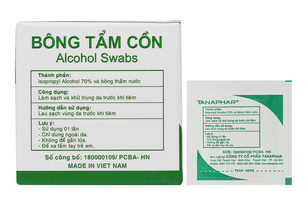Bông tẩm cồn Tanaphar