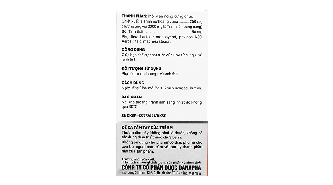 Danapha Vina An Nữ Cung hộp 40 viên