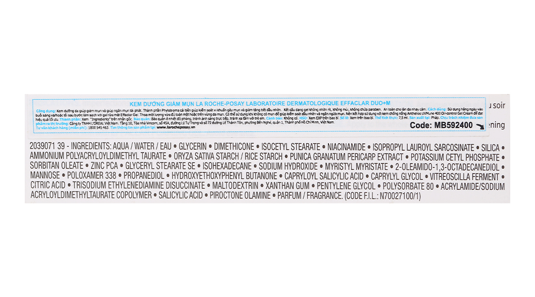 Kem dưỡng La Roche-Posay Effaclar Duo+ M giảm mụn hiệu quả