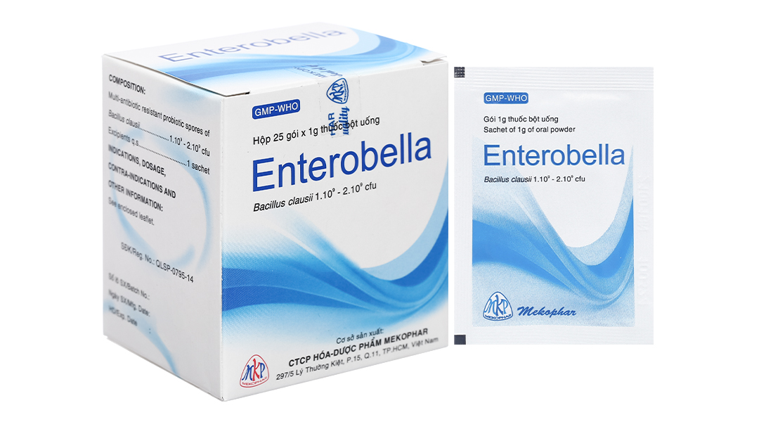 Bột men vi sinh Enterobella trị và phòng rối loạn vi sinh đường ruột