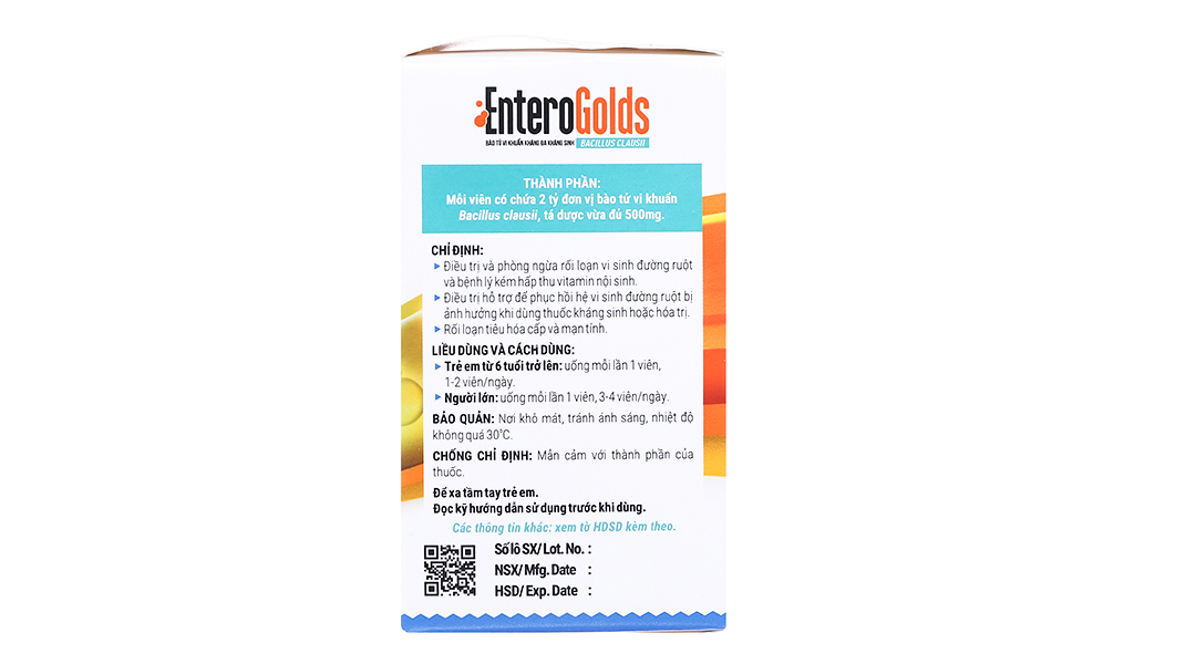 EnteroGolds trị và phòng ngừa rối loạn vi sinh đường ruột