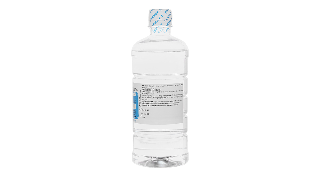Nước muối Natri Clorid 0.9% F.T Pharma dùng rửa vết thương, súc miệng